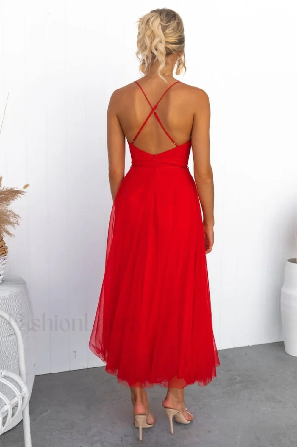 Cindy Tulle Stylish Midi Dress - Image 24