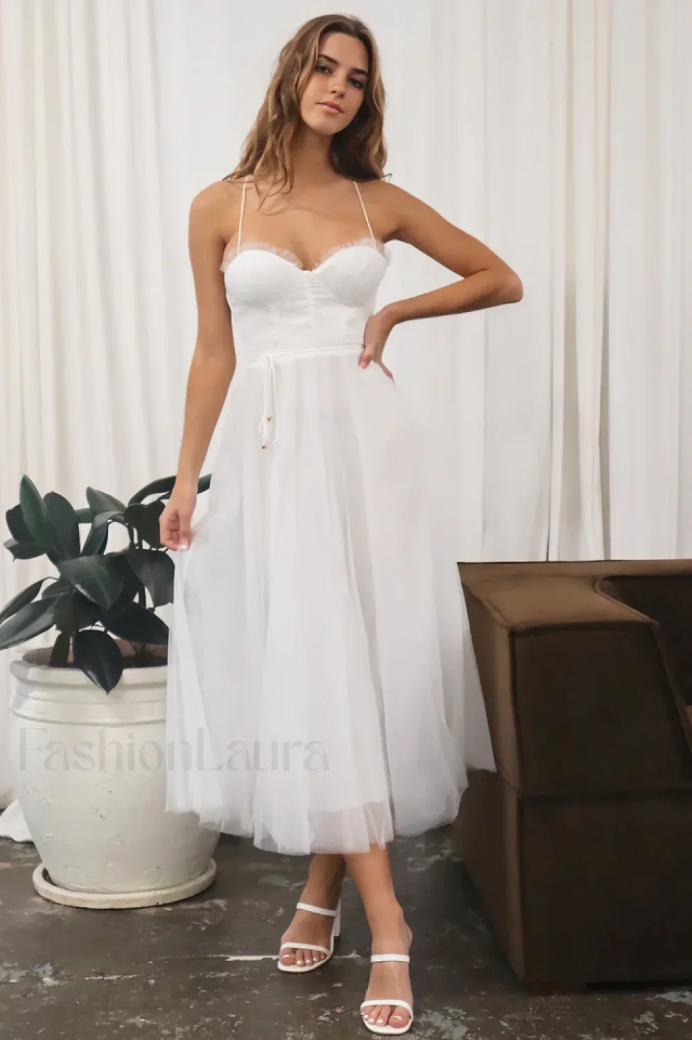 Cindy Tulle Stylish Midi Dress - Image 34