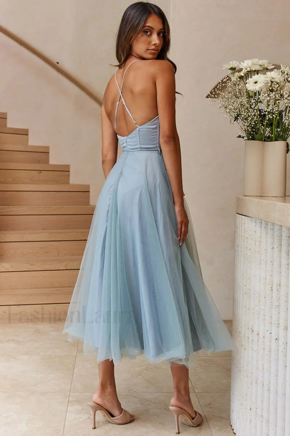 Cindy Tulle Stylish Midi Dress - Image 4