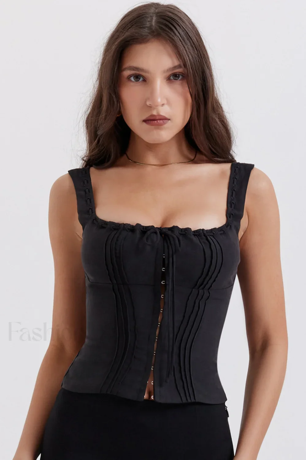 Vacation Floral Bust Tie Slim Cami Top - Image 11
