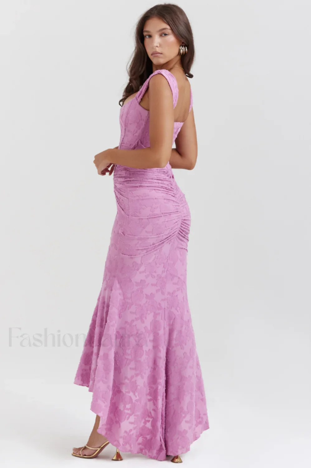 Cesca Rose Pink Charming Floral Maxi Dress - Image 12