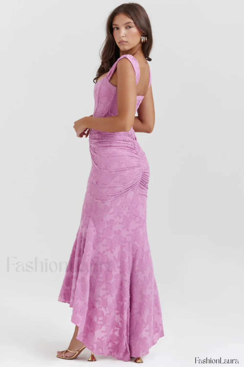 Cesca Rose Pink Charming Floral Maxi Dress - Image 13