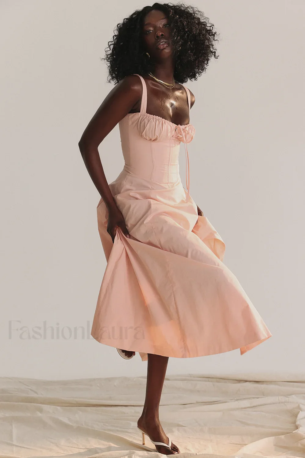 Carmen Pink Stylish Tunic Sundress - Image 14