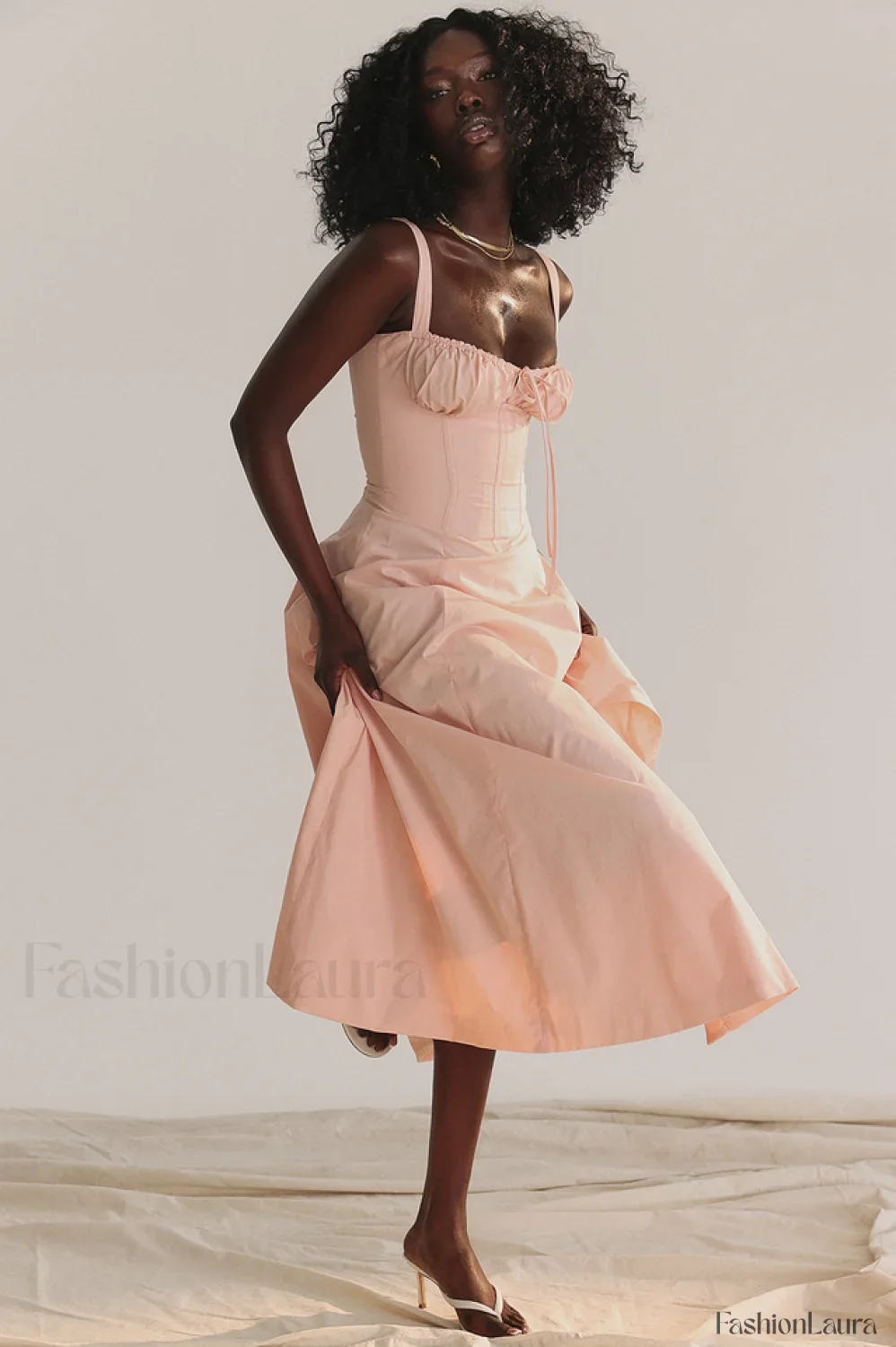 Carmen Pink Stylish Tunic Sundress - Image 26