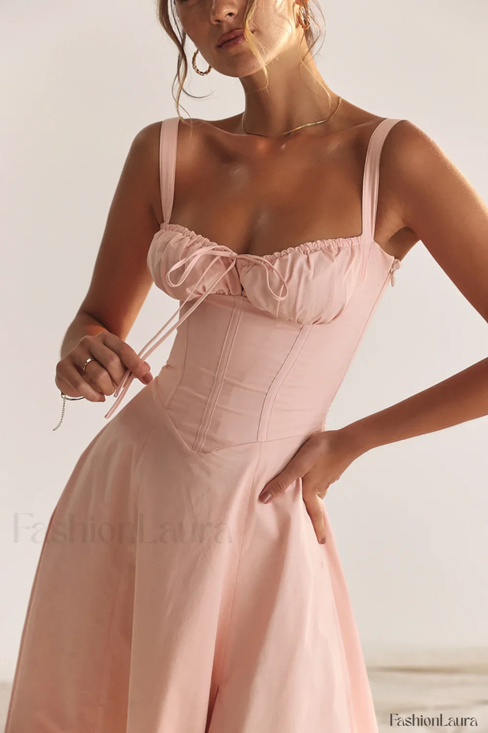 Carmen Pink Stylish Tunic Sundress - Image 28