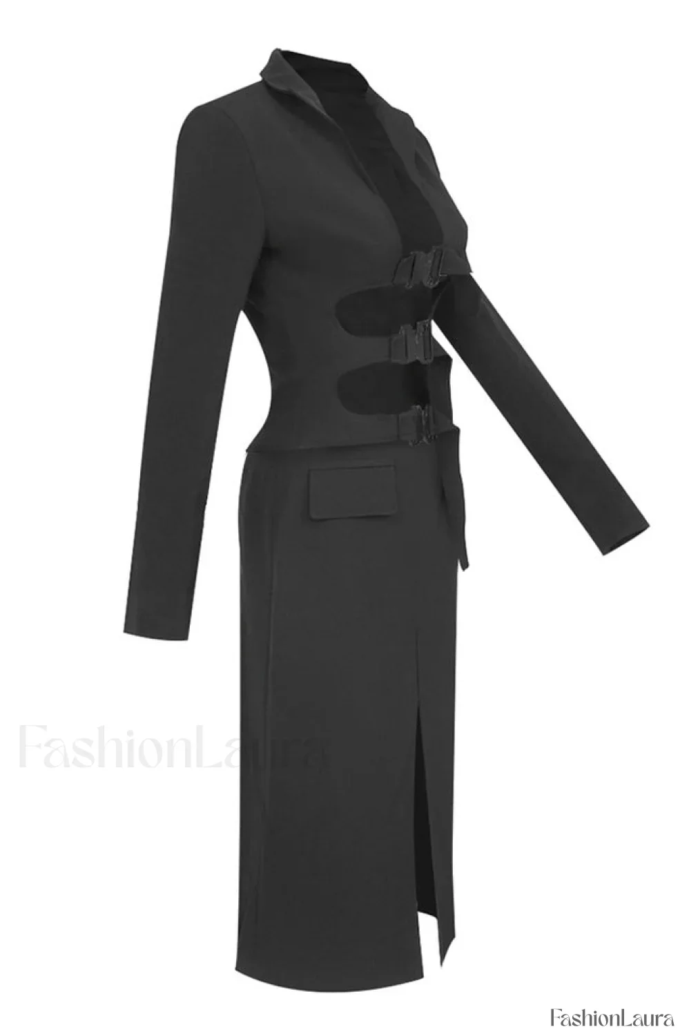 Buckle Detail Top Charming + Skirt Set - Image 43