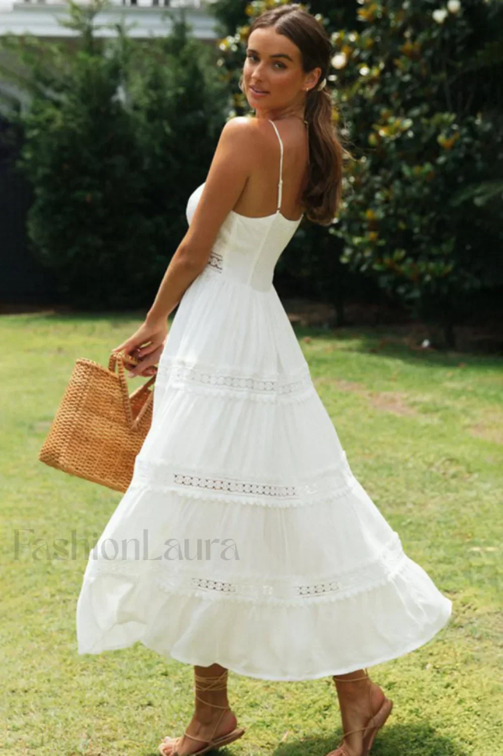 Boho Sling Lace Charming Panel Maxi Dress - Image 2