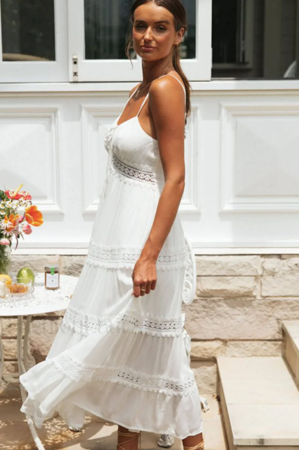 Boho Sling Lace Charming Panel Maxi Dress - Image 7