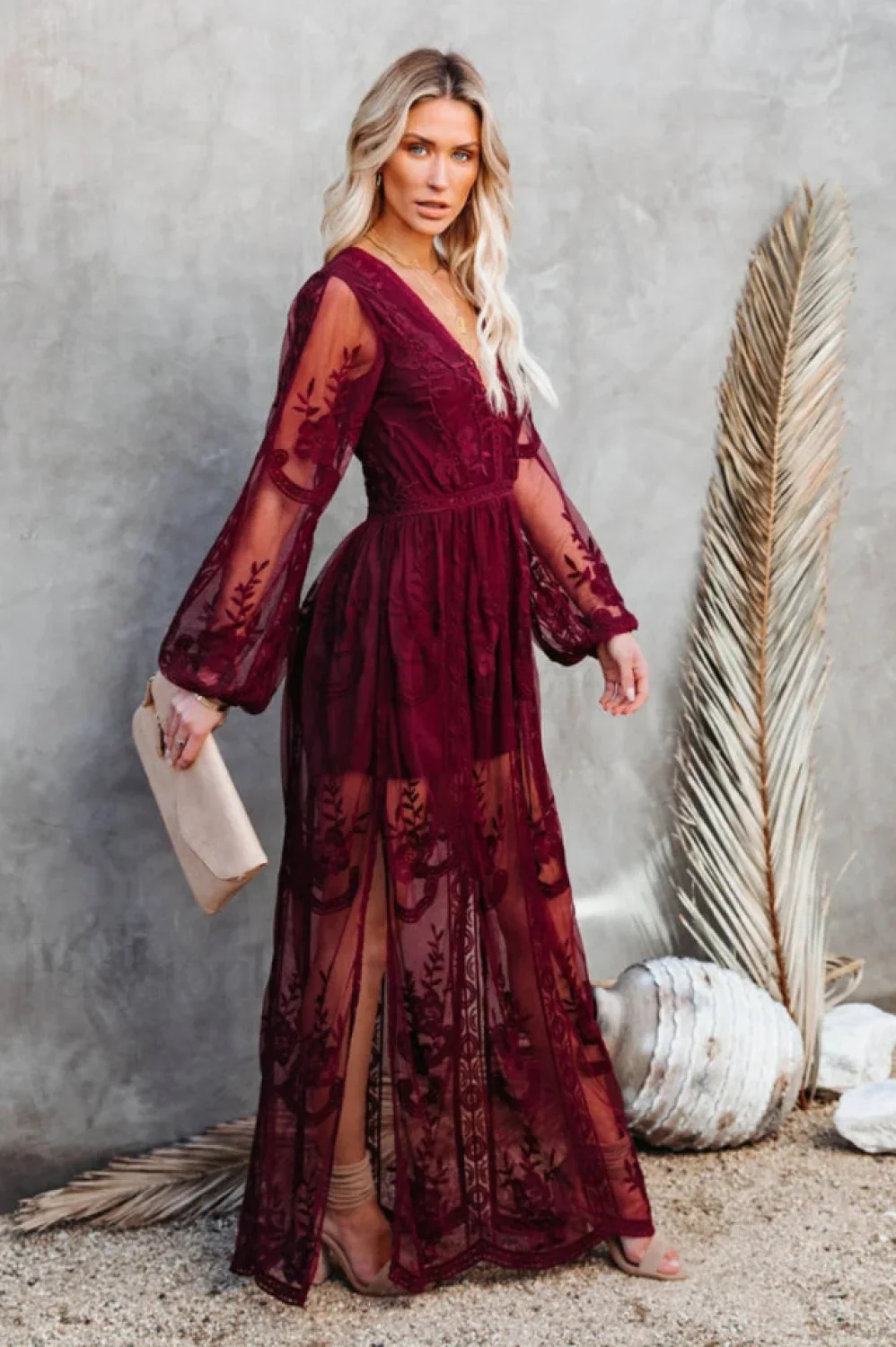 Boho Lace Stylish Maxi Dress - Image 34