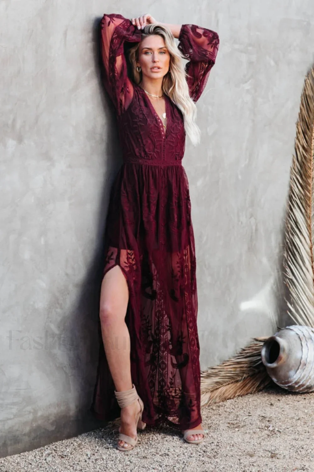 Boho Lace Stylish Maxi Dress - Image 9