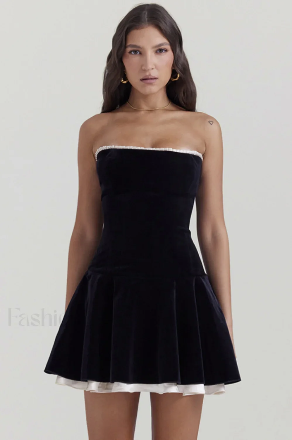 Black Velvet Off Charming The Shoulder Dress - Image 21