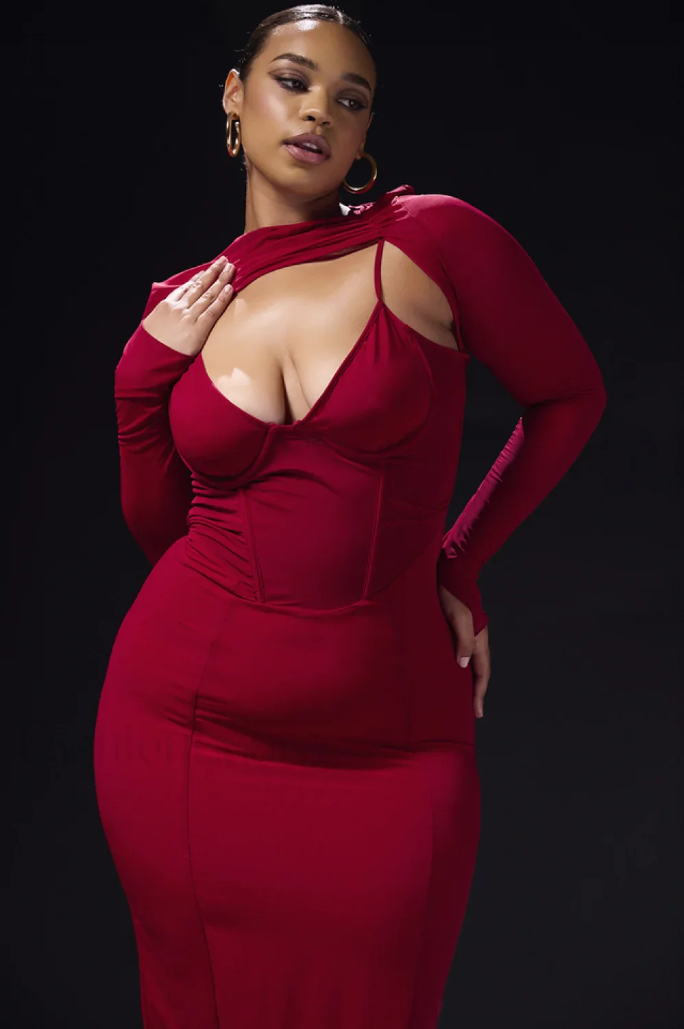 Beatrice Corset Stylish Midi Dress - Image 33