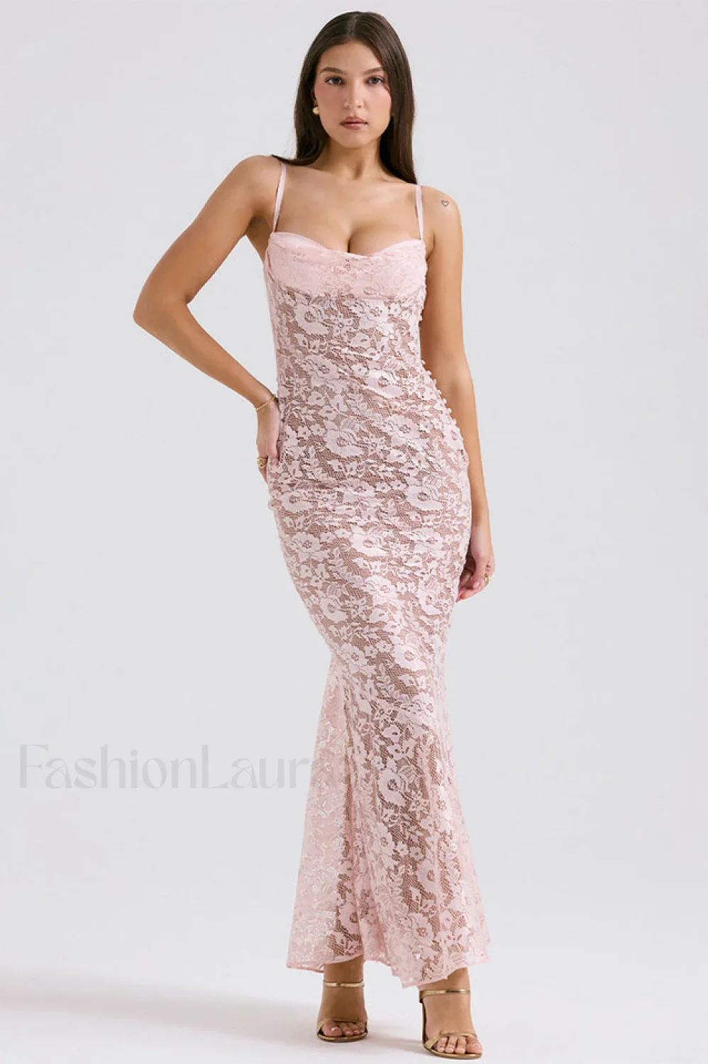 Azzurra Ice Stylish Blue Lace Dress