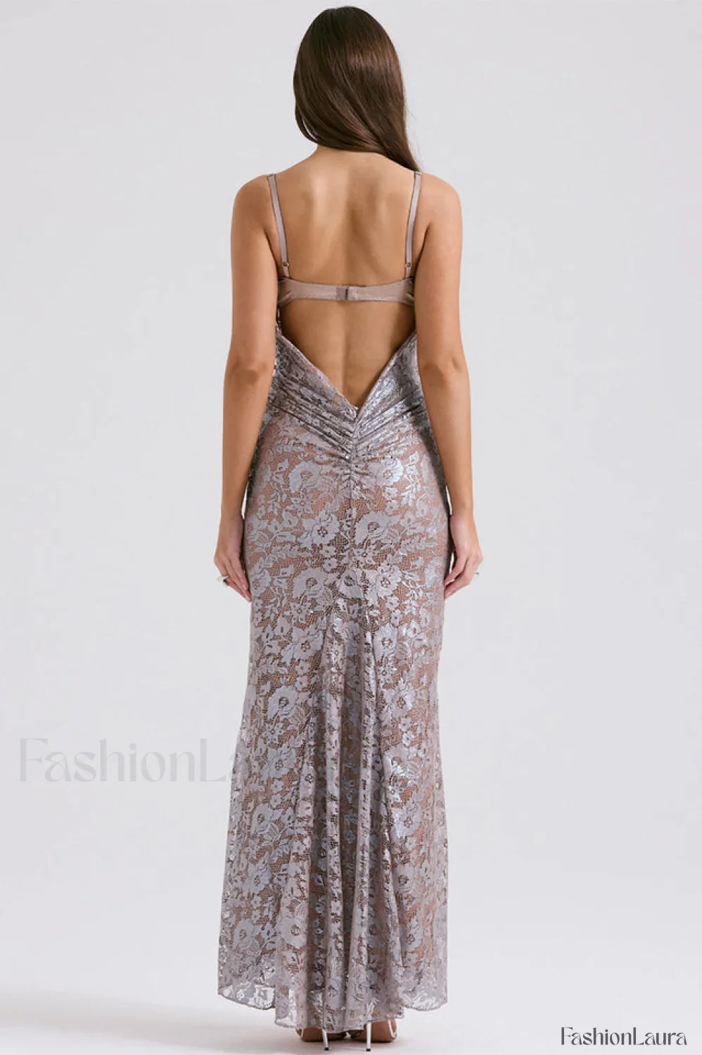 Azzurra Ice Stylish Blue Lace Dress - Image 16
