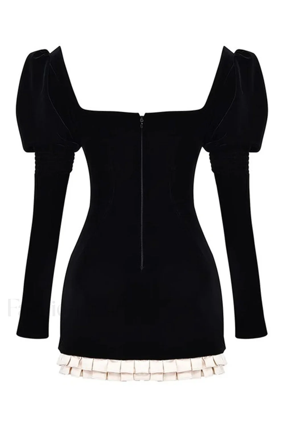 Azaria Black Stylish Vintage Dress - Image 10