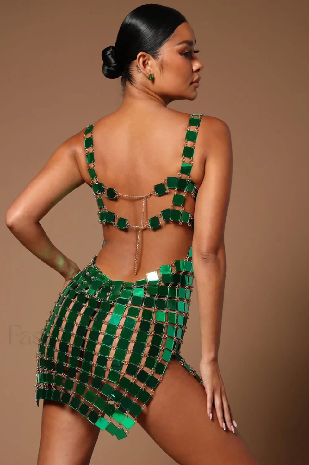 Astrid Mirror Stylish Mini Dress - Image 6