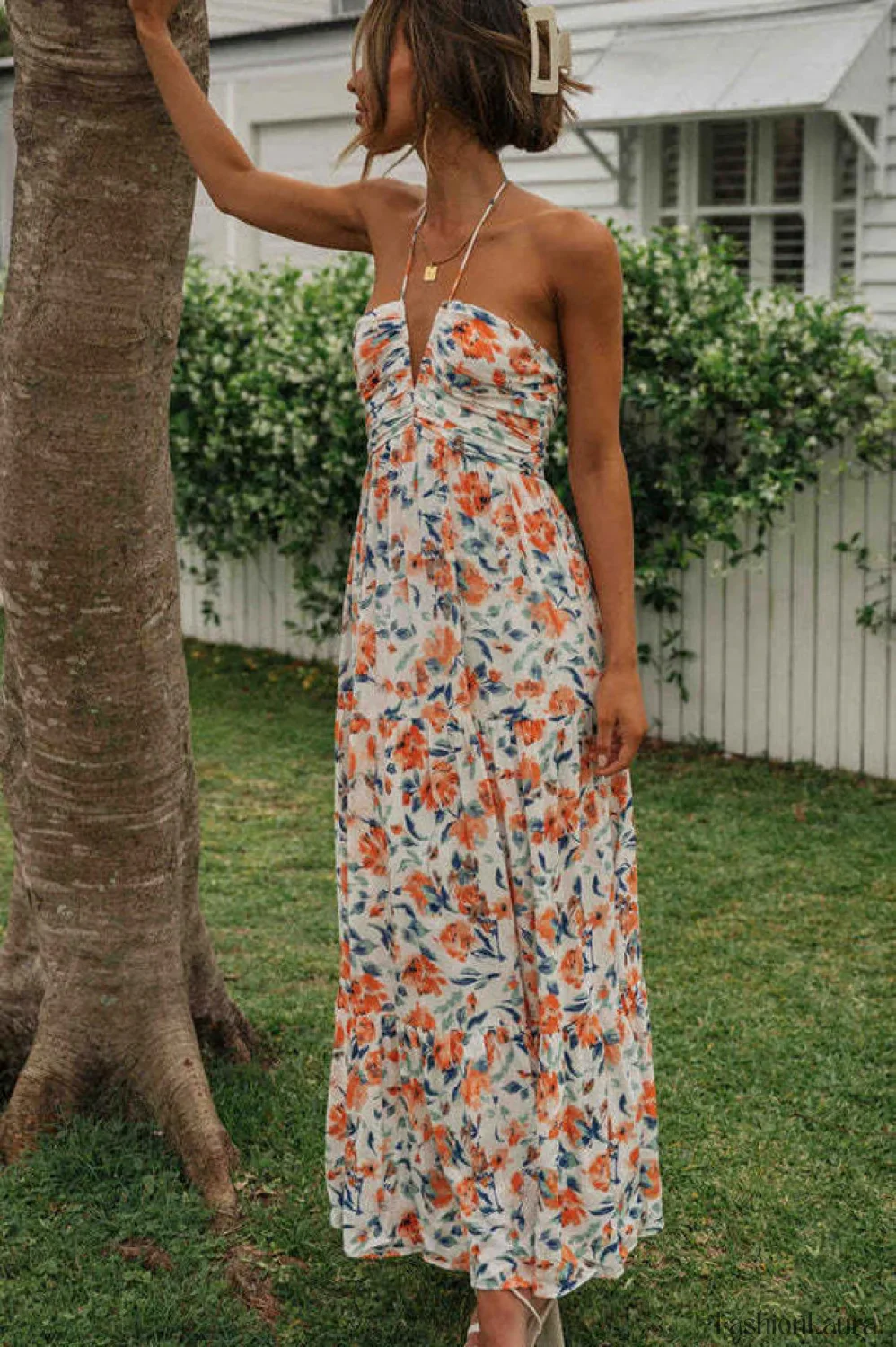 Asiah Halter Stylish Neck Maxi Dress - Image 25
