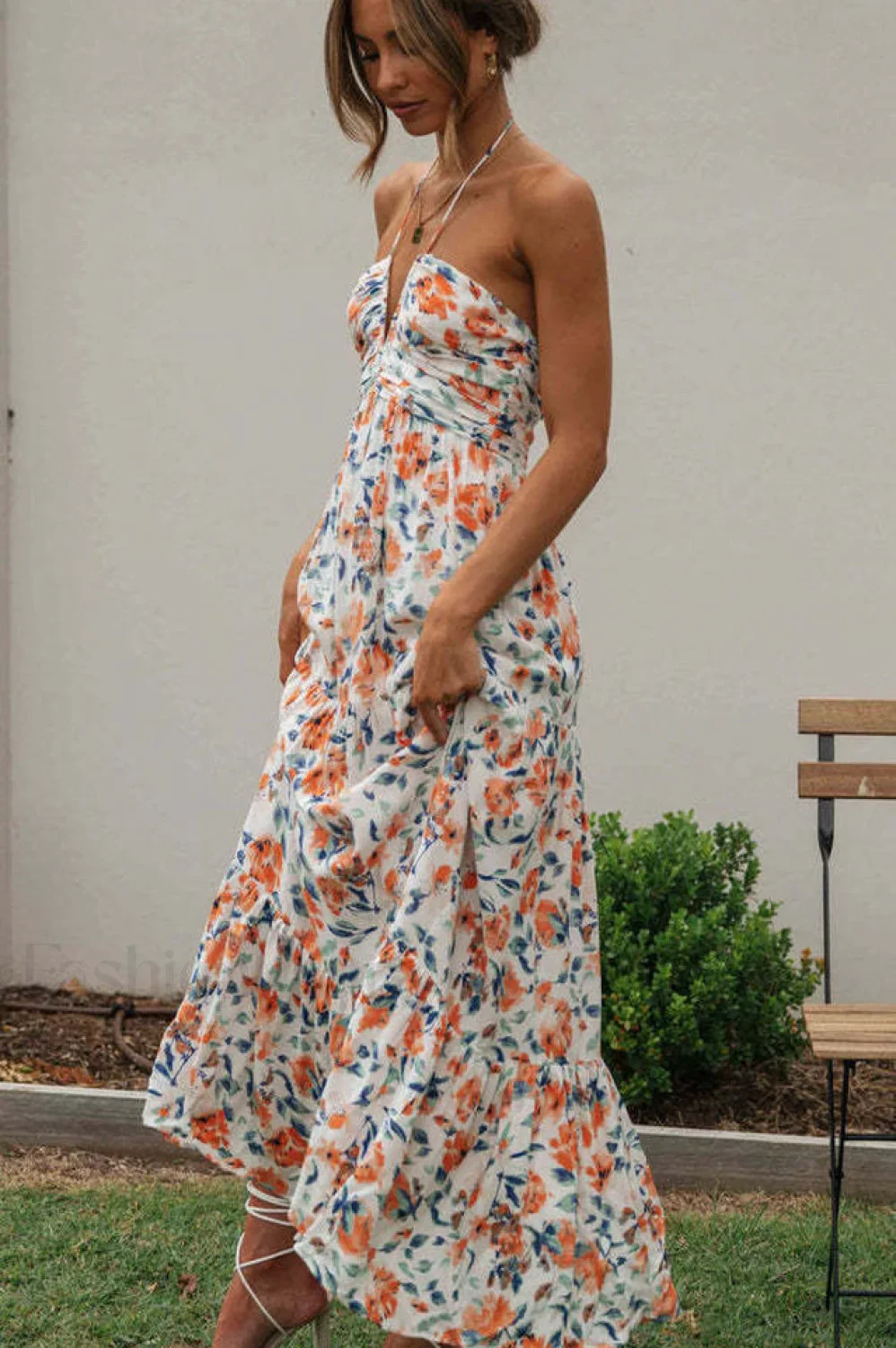 Asiah Halter Stylish Neck Maxi Dress - Image 6