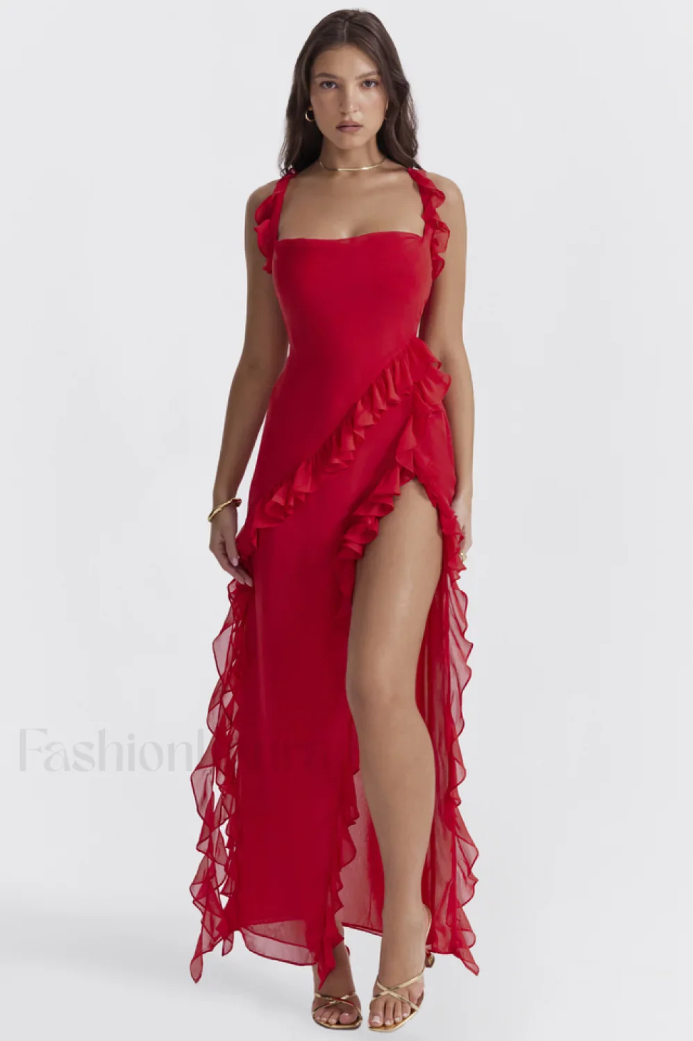 Ariel Cherry Stylish Pleated Maxi Dress - Image 38