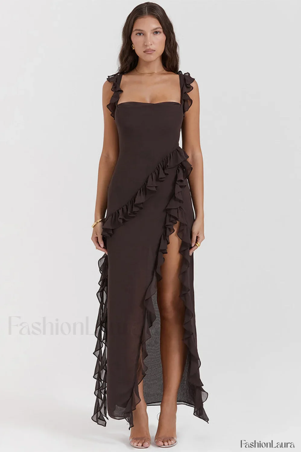 Ariel Cherry Stylish Pleated Maxi Dress - Image 45