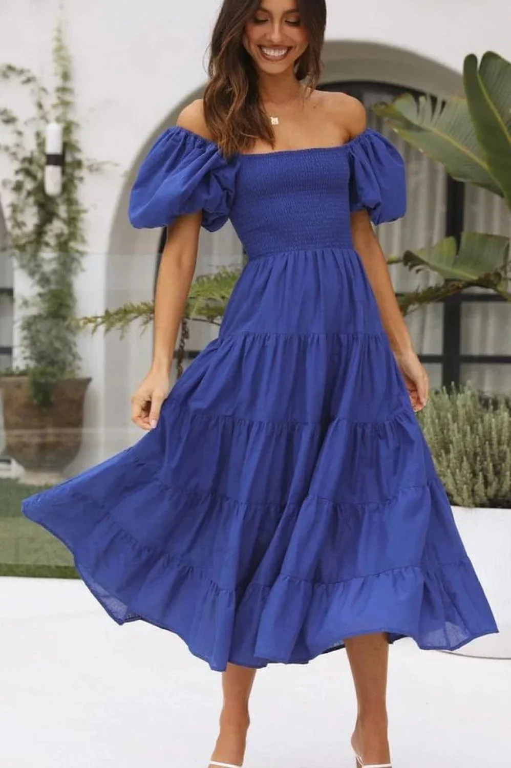 Anne Elegant Tiered Dress - Image 24
