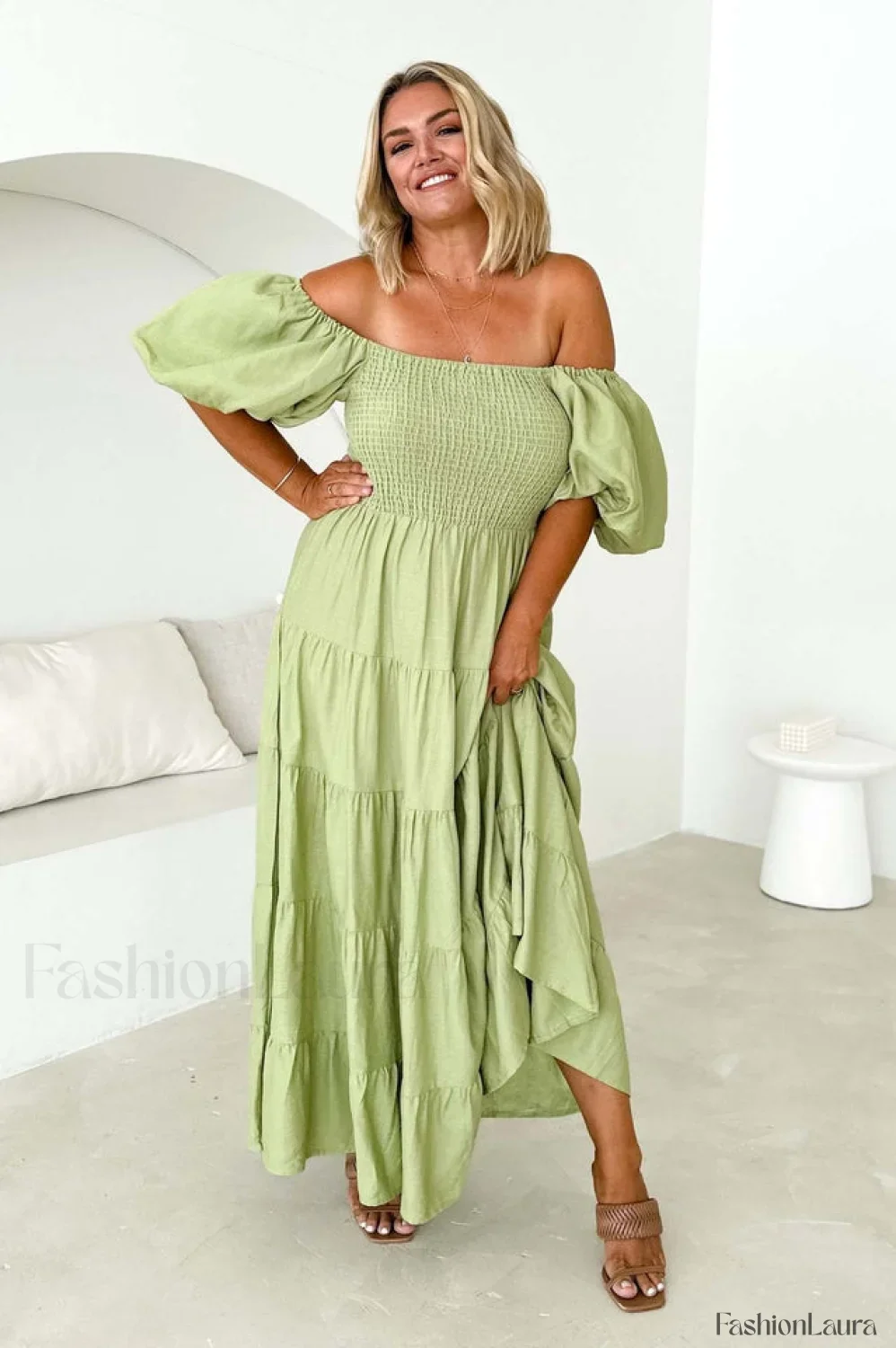 Anne Elegant Tiered Dress - Image 59