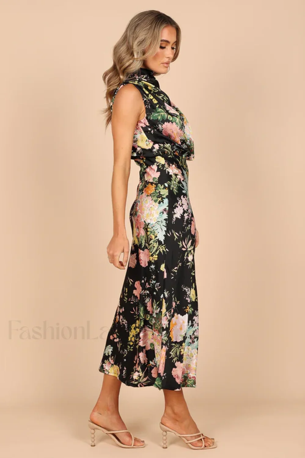 Anabelle Halter Stylish Neck Midi Dress - Image 14