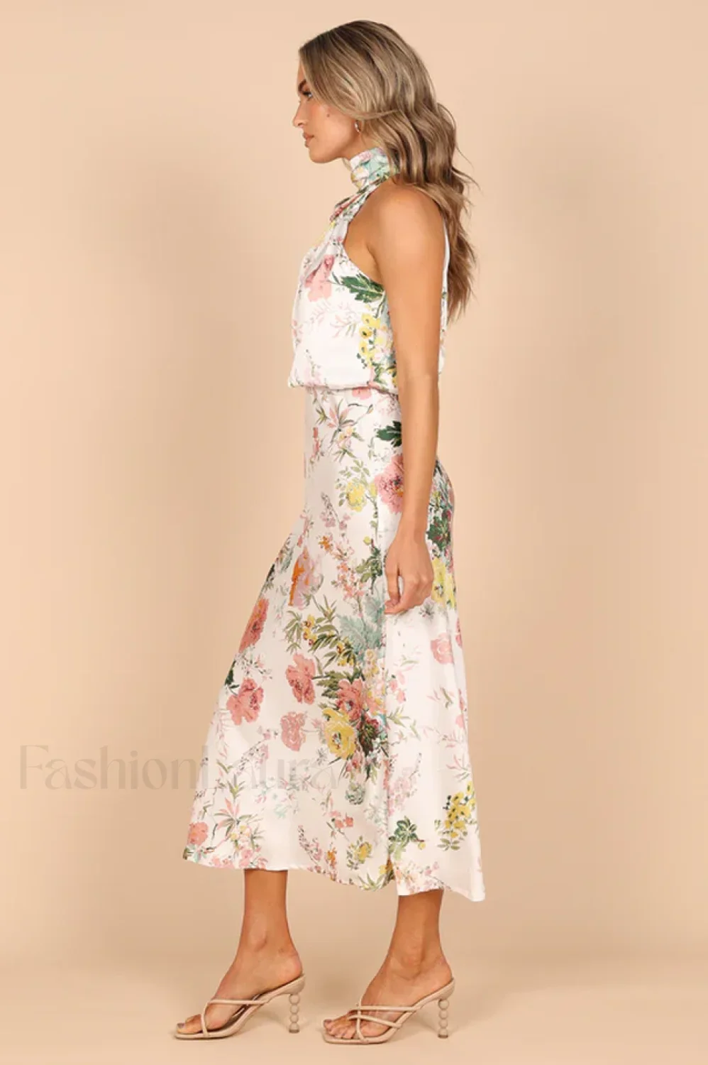 Anabelle Halter Stylish Neck Midi Dress - Image 4