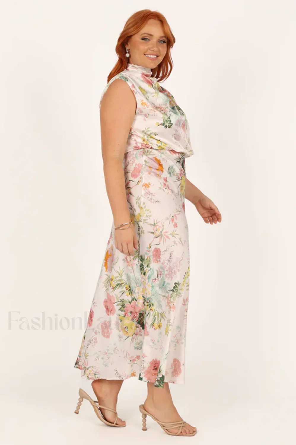 Anabelle Halter Stylish Neck Midi Dress - Image 41
