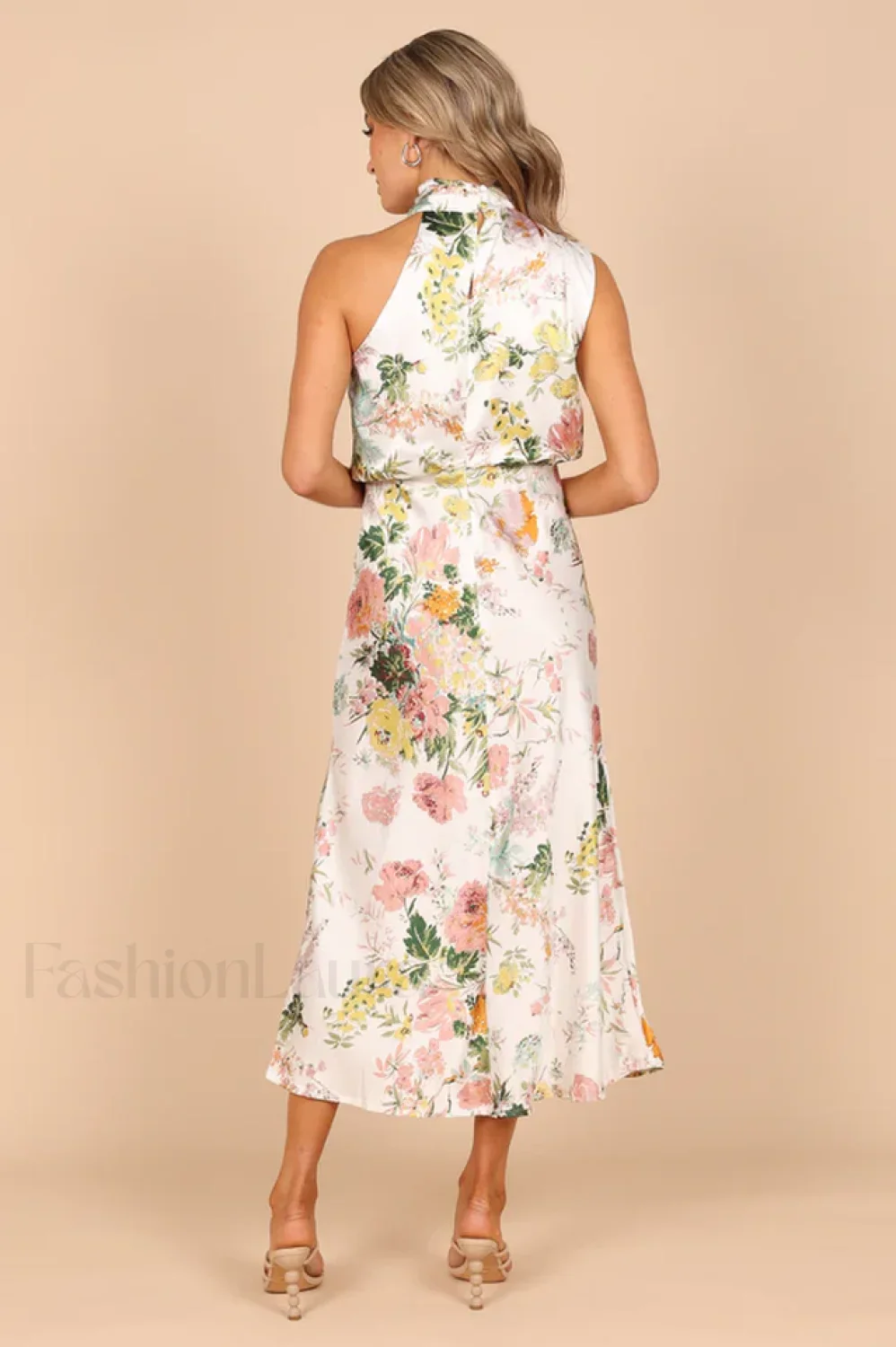 Anabelle Halter Stylish Neck Midi Dress - Image 44