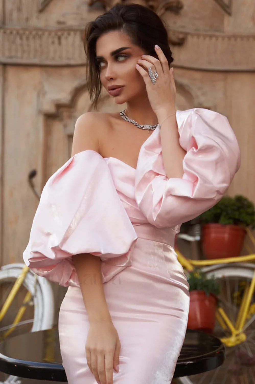 Alexandrine Puff Stylish Sleeve Mini Dress - Image 12