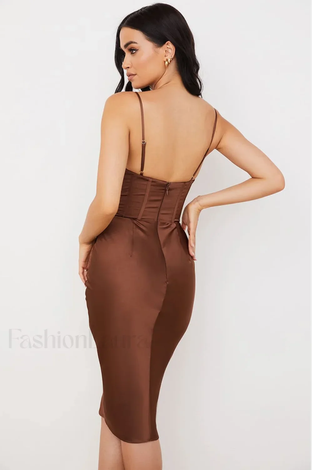 Absolute Elegance Satin Charming Corset Midi Dress - Image 27