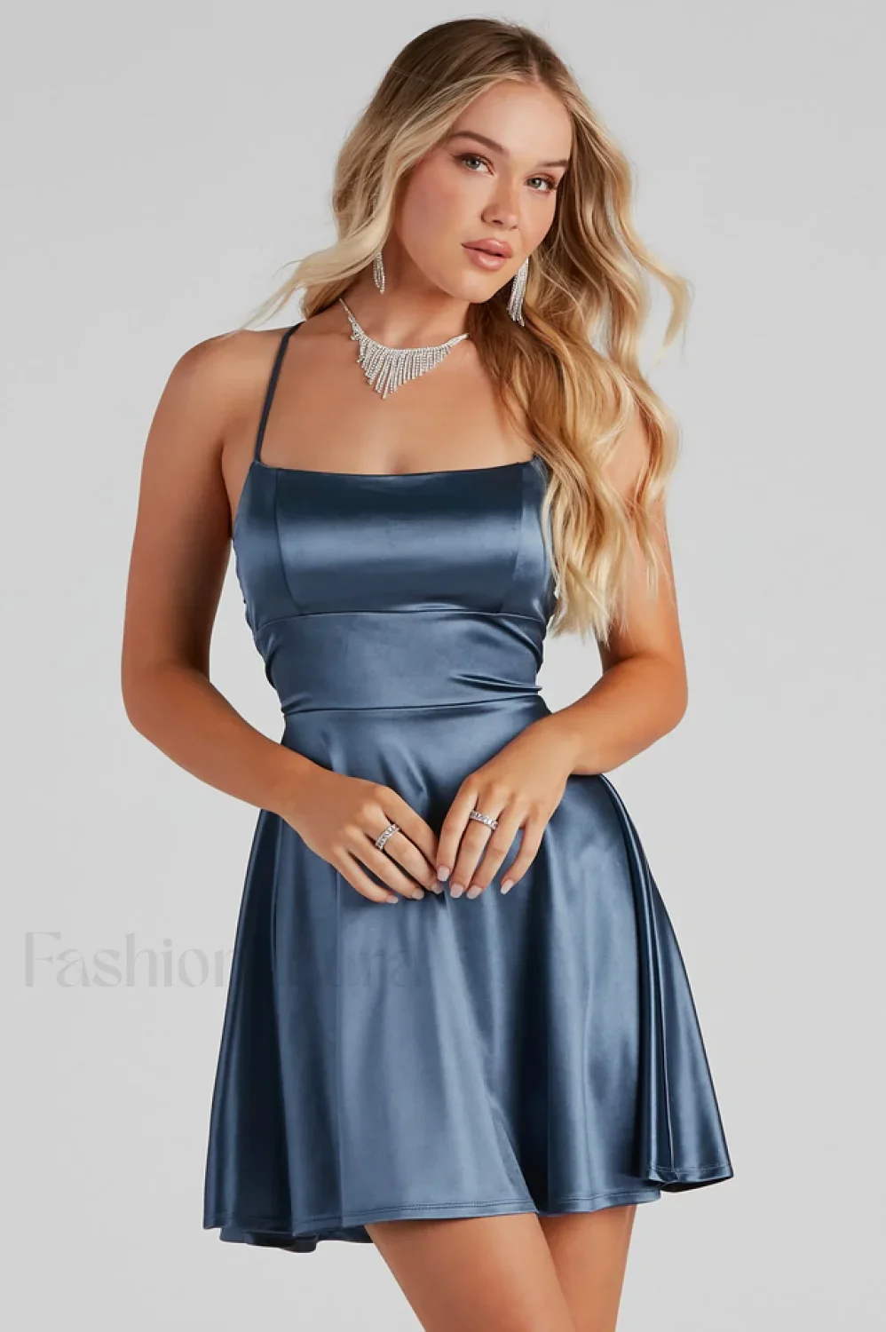 Sexy Slip Fitted Party Mini Dress - Image 12