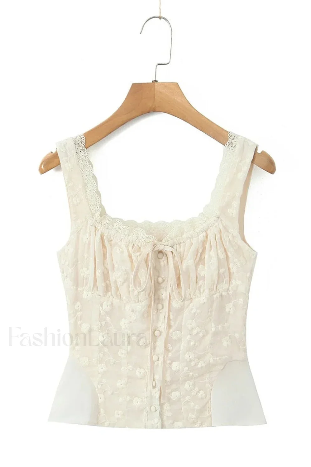 Vintage Embroidery Ruffle Charming Top & Skirt Set - Image 14
