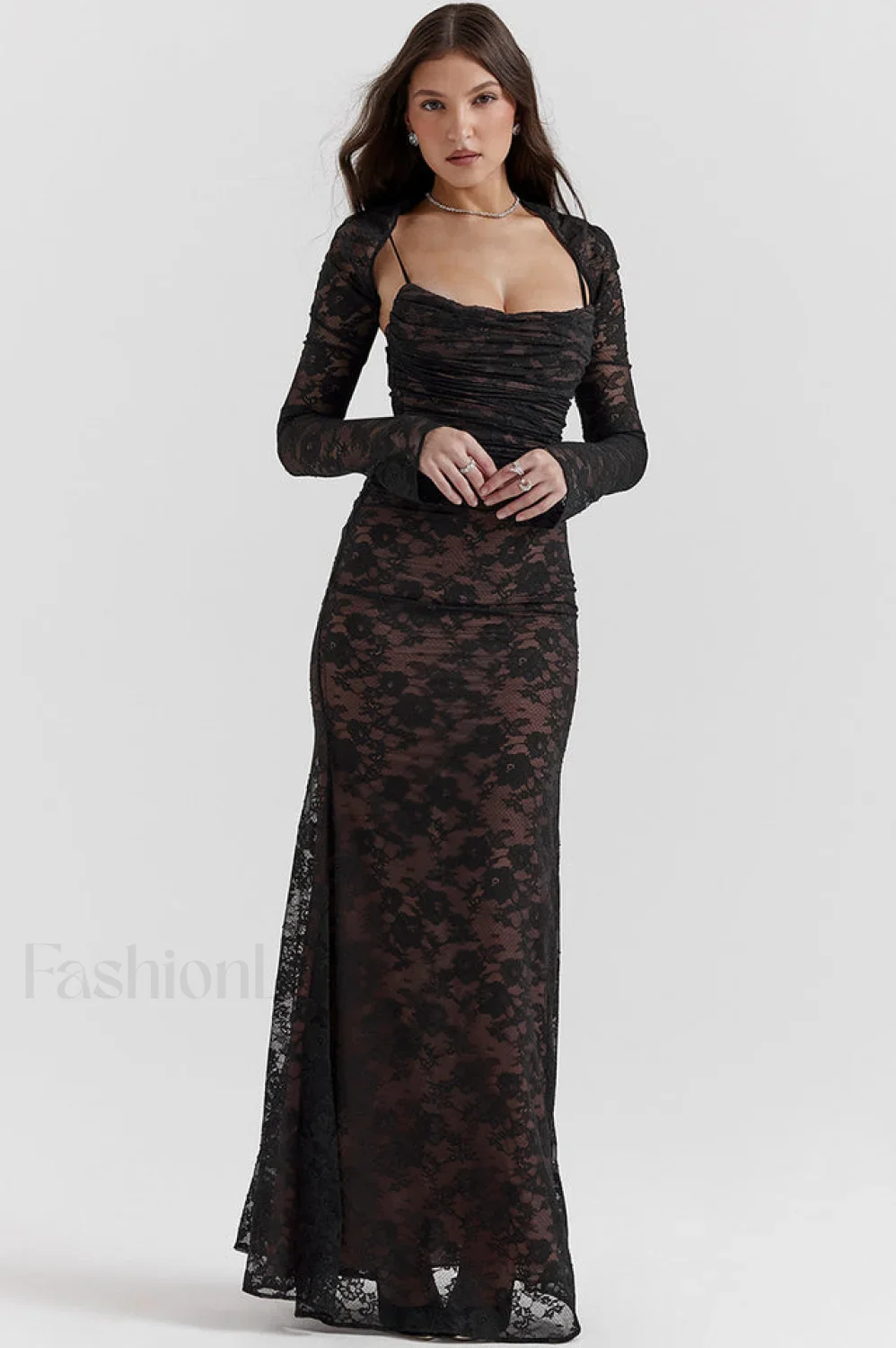 Vintage Cream White Charming Lace Maxi Dress - Image 11