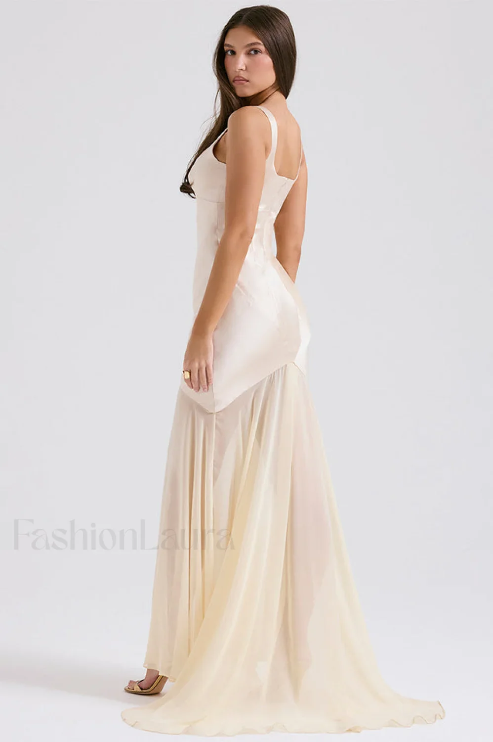 Victory Light Green Charming Chiffon Maxi Dress - Image 11