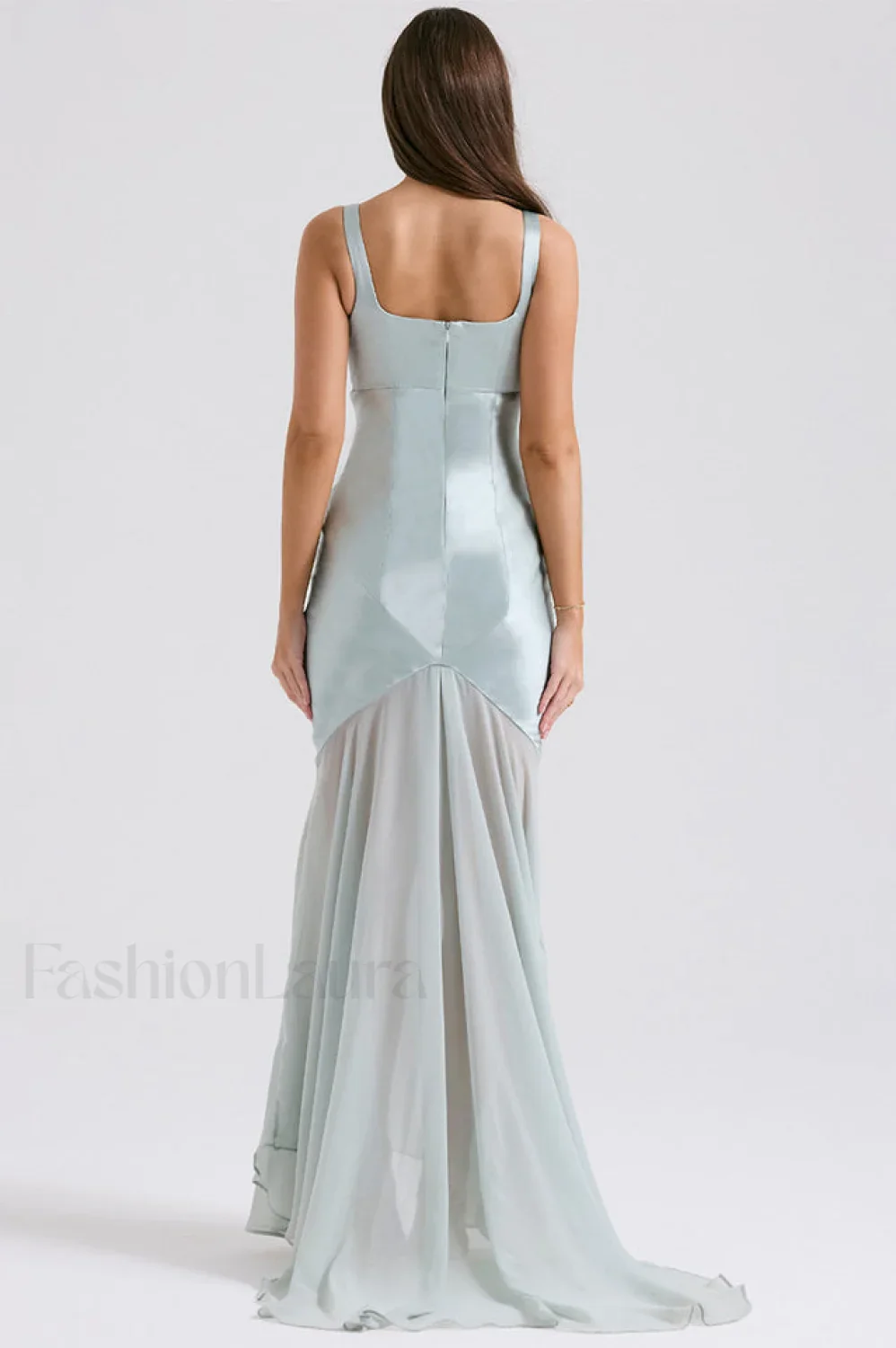 Victory Light Green Charming Chiffon Maxi Dress - Image 5