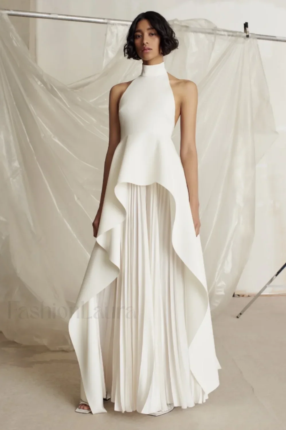 Victoria Layered Stylish Halter Gown Set - Image 6