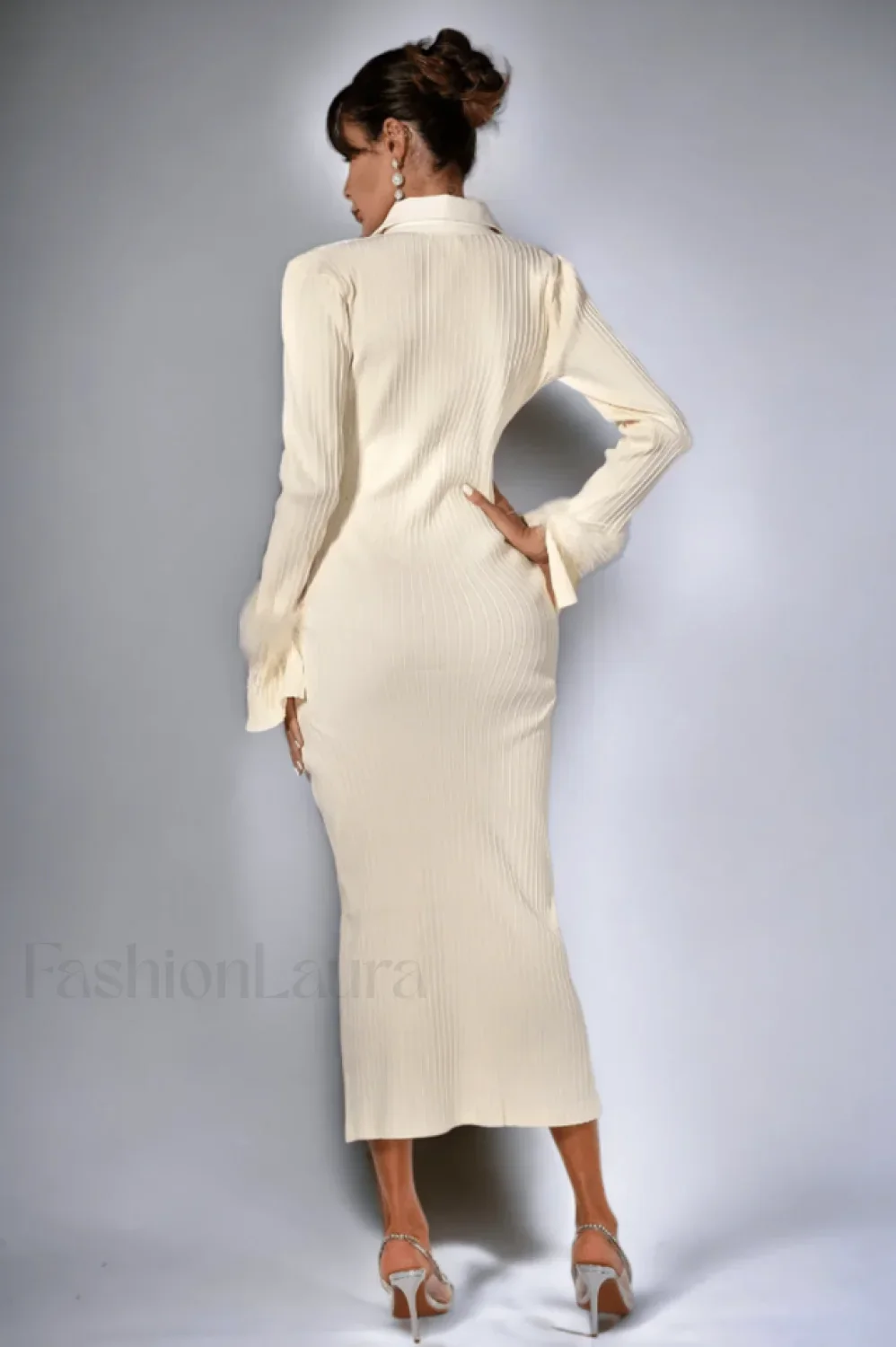 Vallance Feather Stylish Trim Maxi Dress - Image 3