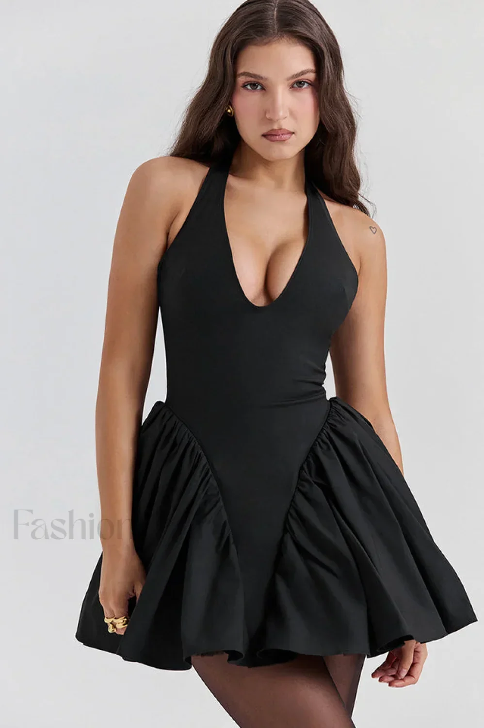 Valentia Halter Stylish Mini Dress