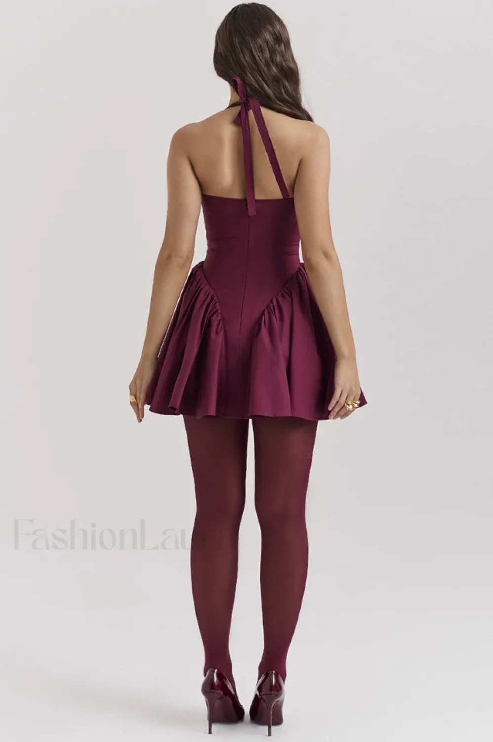 Valentia Halter Stylish Mini Dress - Image 15