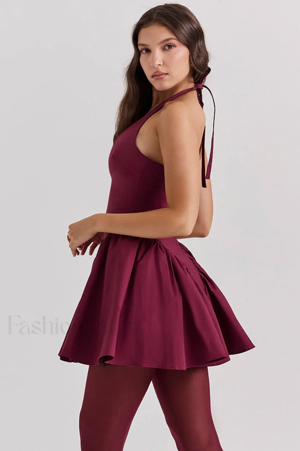 Valentia Halter Stylish Mini Dress - Image 21