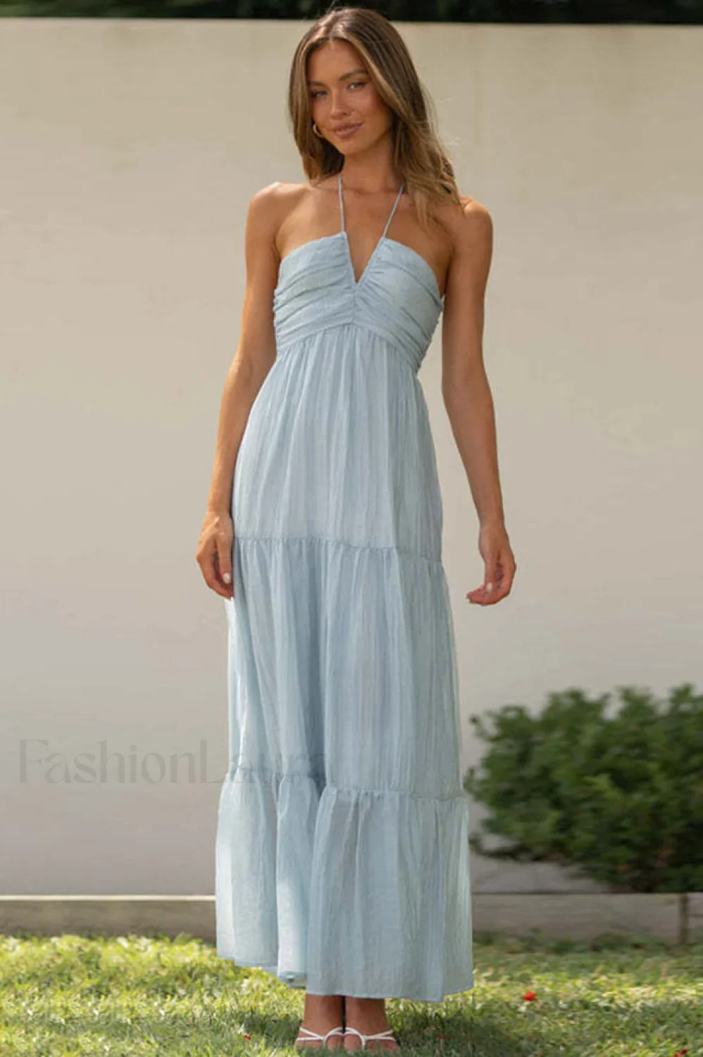 V-Neck Lace Stylish Up Beach Dress - Image 15