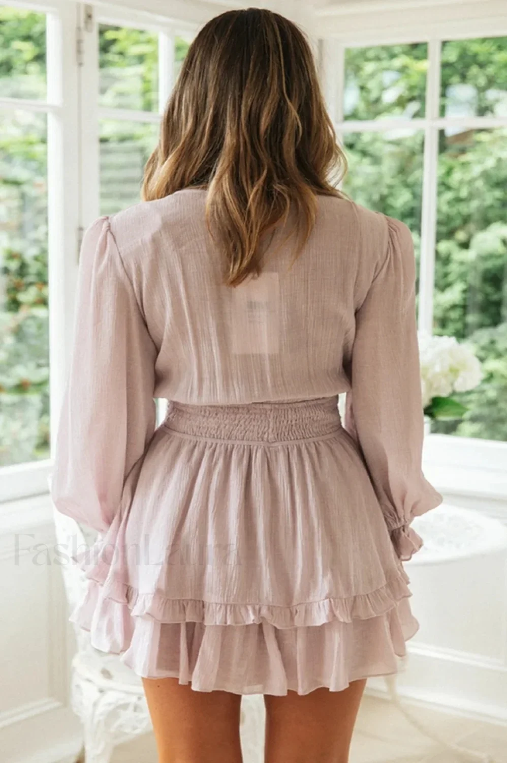 V Neck Stylish Summer Mini Dress - Image 7