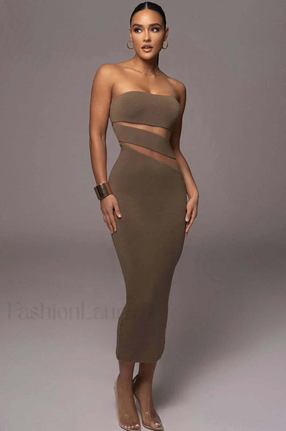 Unpredictable Elegant Midi Dress - Image 13