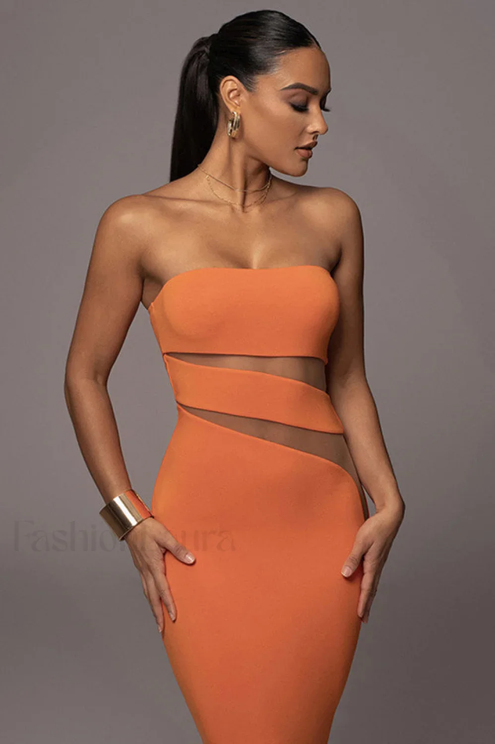 Unpredictable Elegant Midi Dress - Image 17