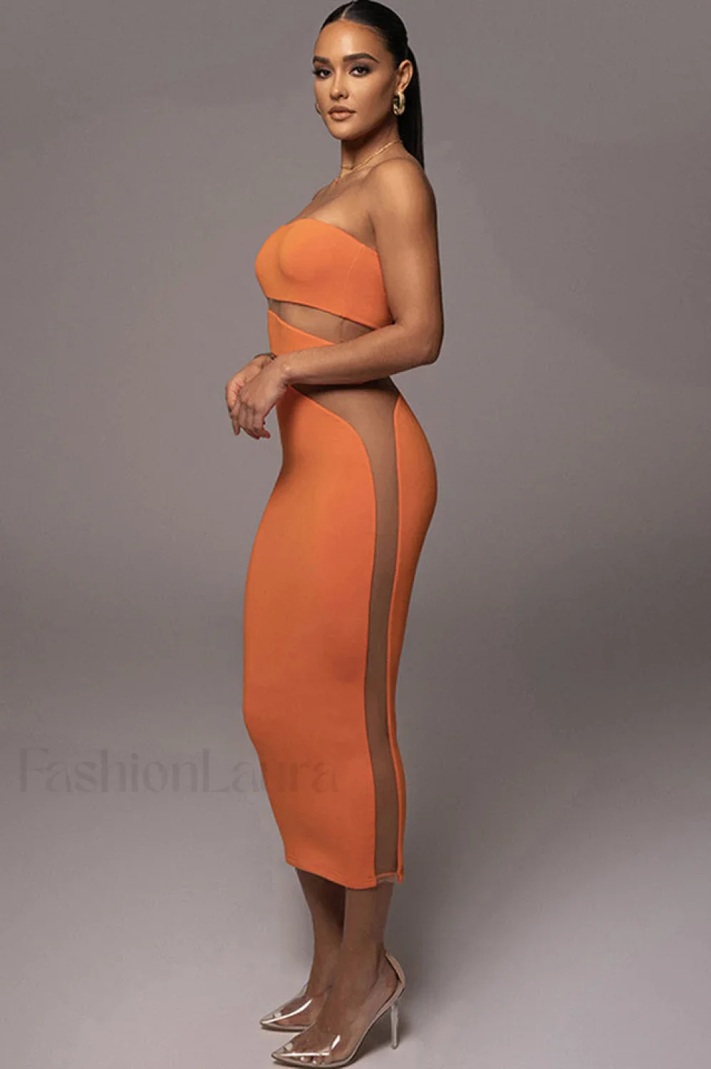 Unpredictable Elegant Midi Dress - Image 18