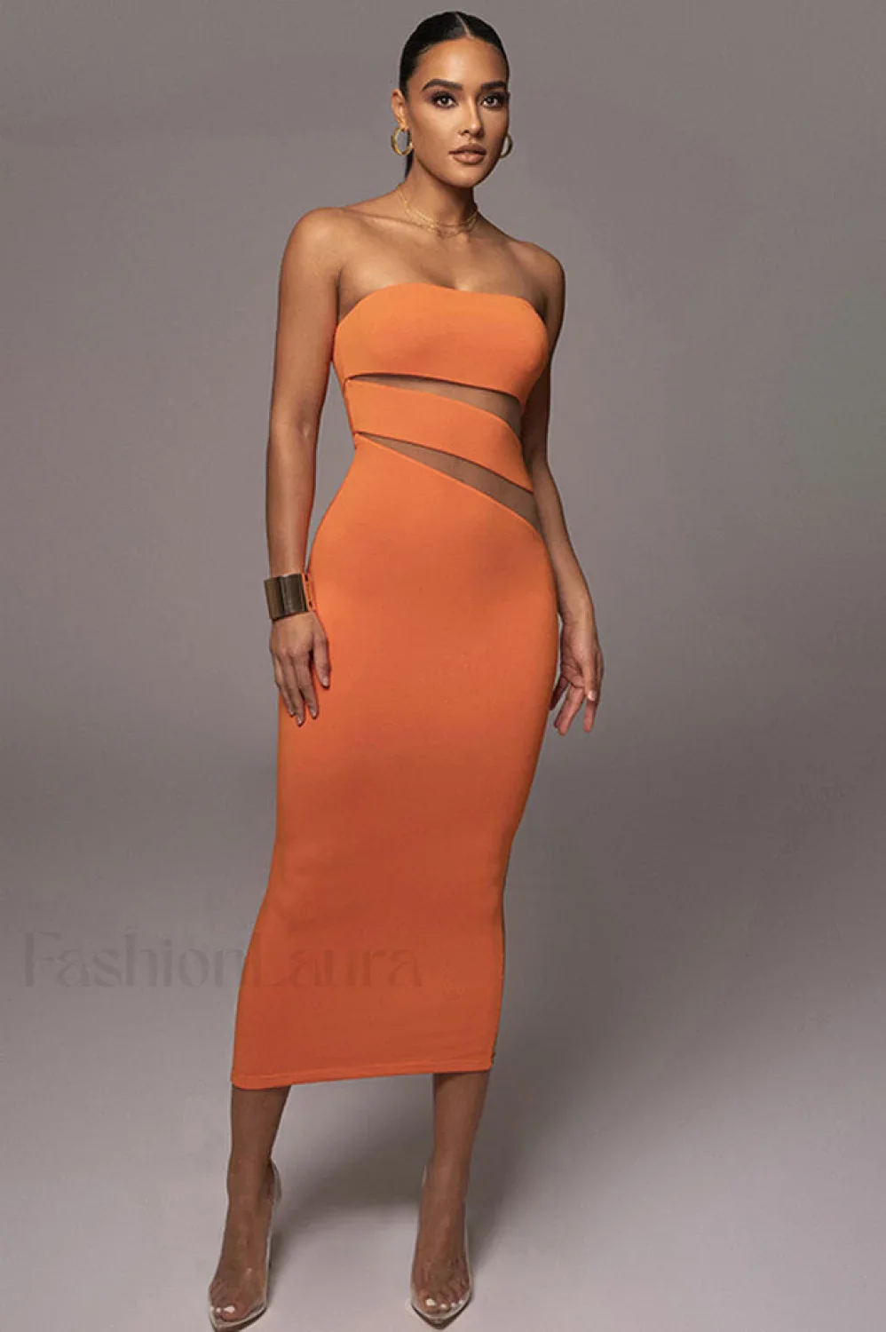 Unpredictable Elegant Midi Dress - Image 19