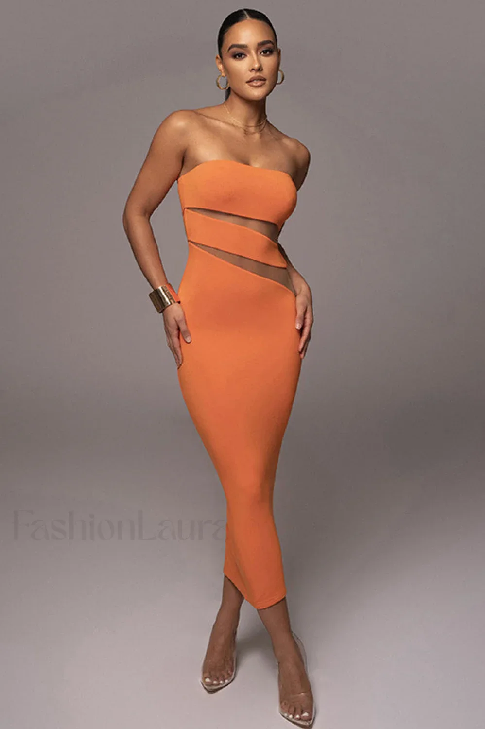 Unpredictable Elegant Midi Dress - Image 24