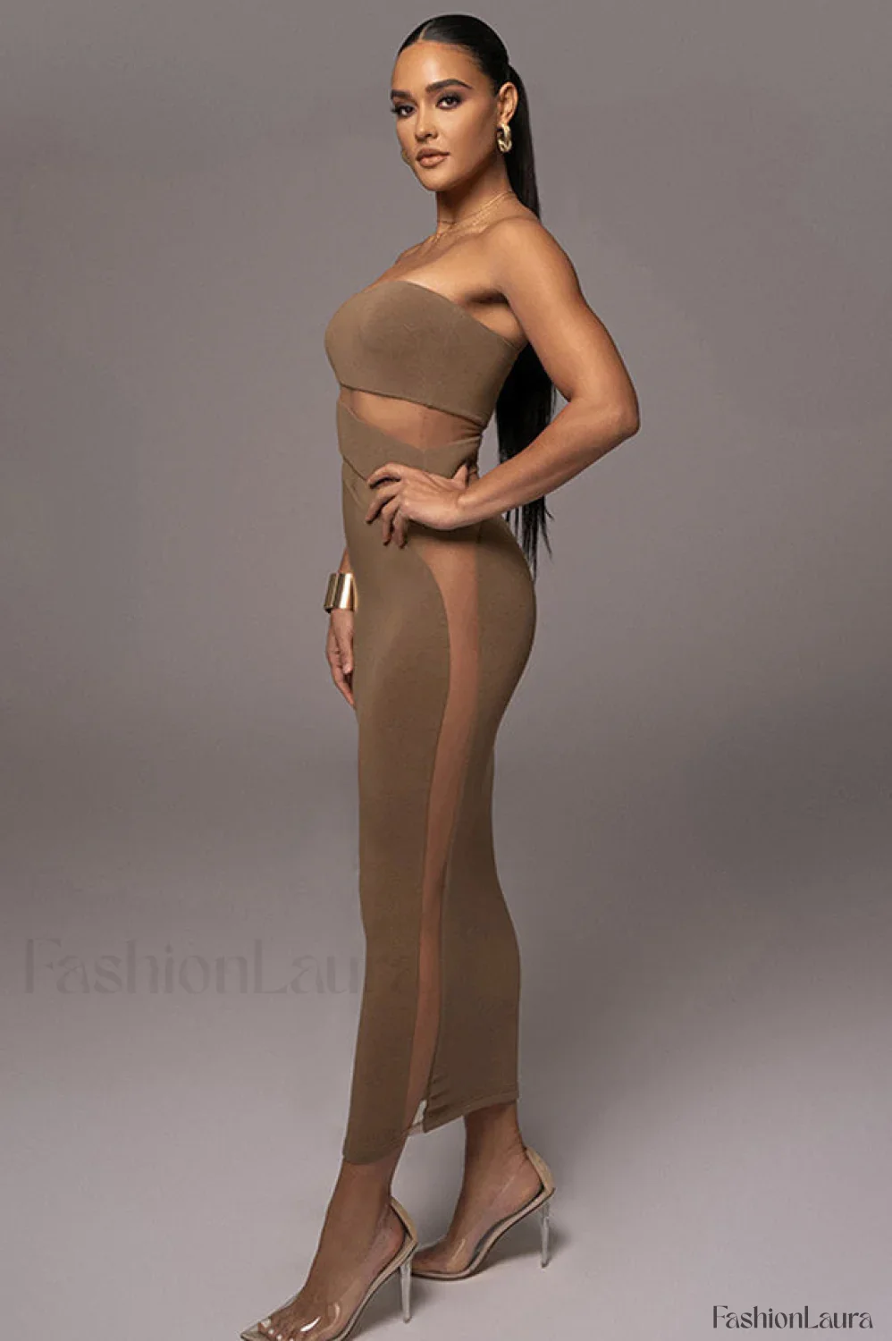Unpredictable Elegant Midi Dress - Image 29